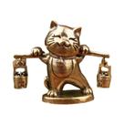 Mini Estatueta Retrô De Gato Da Sorte Em Latão, Criativa, Para Decoração De Mesa, Armário, Casa E