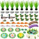 Mini estatuetas de animais de resina, conjunto de acessórios de jardim de fadas Mini estatuetas de animais de resina, conjunto de acessórios de jardim de fadas