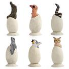 Mini estatuetas de animais Hatch Eggs Set, brinquedo de PVC realista para crianças