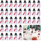 Mini estatuetas de boneco de neve DTOFOOT, 60 peças, resina 3D, 2,8 x 1,6 cm