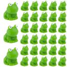 Mini estatuetas de sapo em resina lasuroa verde, 30 unidades para decoração de jardim