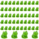Mini estatuetas de sapo em resina lasuroa verde, 50 unidades para decoração de jardim