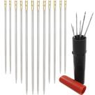 Mini Estojo Batom Portatil Magnetico + 24 Agulhas De Cego Costura.