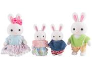 Mini Figura Família Coelho Lulie Kids 4 Unidades