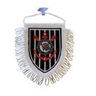 Mini Flâmula Oficial Corinthians com franja e ventosa Preta