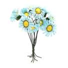 Mini flor tecido 2cm cor azul bebê c/100 unidades