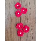 Mini Florzinha de Crochê para Aplicação - kit com 6 (2,5 cm) Mini Florzinha de Crochê para Aplicação - kit com 6 (2,5 cm)