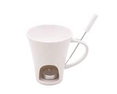 Mini Fondue Porcelana Ivy Branca 200 ml Lyor