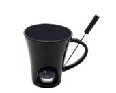 Mini Fondue Porcelana Ivy Preta 200 ml Lyor