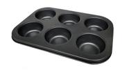 Mini Forma p/ Cupcake Aço Laminado 6 Cavidades Antiaderente Mini Forma p/ Cupcake Aço Laminado 6 Cavidades Antiaderente