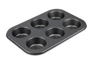 Mini Forma para Cupcake Antiaderente em Aço Laminado com 6 Cavidades