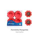 Mini Forminha Margarida Vermelho com 40 unidades