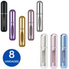 Mini frasco porta perfume portátil recarregável bolsa viagem 8 uni