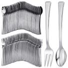 Mini garfos e colheres descartáveis de plástico para aperitivos de 11,5 cm (300)