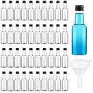 Mini garrafas de licor de plástico Tessco, 100 unidades, 25 ml com funil