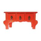Mini Gaveteiro de Mesa 3 Gavetas -Vermelho - MDF - 01 Unidade - Rizzo