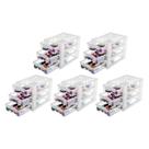 Mini Gaveteiro Médio Organizar 3 Gavetas Cristal Kit 5