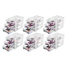 Mini Gaveteiro Médio Organizar 3 Gavetas Cristal Kit 6