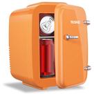 Mini Geladeira YASHE 4L/6 Latas - Refrigerador/Aquecedor Termoelétrico Laranja