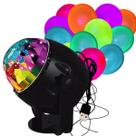 Mini Globo de Luz rgb Rítmico Bluetooth C/Bexiga Neon 25 und