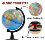 Mini Globo Terrestre Político Mapa mundi 10,5cm decorativo