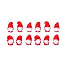 Mini Gnomos De Resina Para O Natal, Figuras De Natal 6/12 Peças, Decoração Fofa Vermelha DIY Para