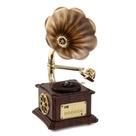 Mini gramofone MEAGEAL vintage com Bluetooth, USB, AUX e rádio FM