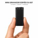 Mini Gravador de Voz Portátil 8GB Discreto Pen Drive USB MP3 Player 44h de Gravação