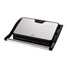 Mini Grill Elétrico 2 Em 1 Grelhados e Sanduíches Perfeitos Antiaderente Inox Gourmet 220V
