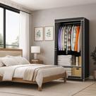 Mini Guarda-Roupa Organizador Roupas Sapateira Prateleira Rack Suporte Casaco Cobertor Closet Móvel
