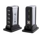 Mini Hub Usb com 7 Portas em Torre com Fonte de Alimentação