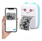 Mini impressora recarregável Bluetooth para celular DYJ-c9, cor azul celeste