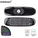 Mini Keyboard C120 Com Mouse Aéreo 2.4G Giroscópio E Retroiluminação Para TV Box Android E PC Br