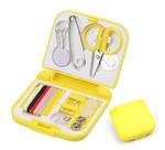 Mini Kit de costura de bolso viagem emergência Amarelo