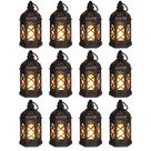 Mini Lantern Reperla Black Tea Light Lantern, pacote com 12