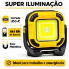 Mini Lanterna 12 Cores Base Magnética Potente Recarregável Led Forte Portátil Lampião Camping Pesca