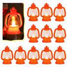 Mini lanterna elétrica Ferraycle, 12 peças, laranja, 10 cm, vintage