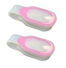 Mini lanterna LED de segurança com presilha e mãos livres, 2 peças, rosa