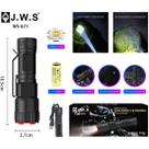 Mini Lanterna Tática JWS LED T12 Profissional Recarregável USB Zoom Ajustável Clipe Bolso ws-671