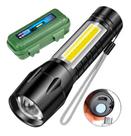 Mini Lanterna Tática Usb Pequena Led Recarregável Zoom Forte