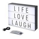 Mini Letreiro Quadro Led Light Box Cinema 96 Letras Numero