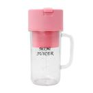 Mini Liquidificador Portátil Shake Cup Caneca Cabo USB Rosa