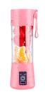 Mini Liquidificador USB Rosa para Suco e Whey
