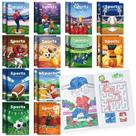 Mini livros de colorir esportivos BenLouis, 24 unidades para crianças e meninos