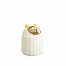 Mini lixeira de mesa Cute Cat Design com tampa de 250 g PET+PP+TPR