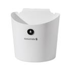 Mini lixeira de mesa de plástico branco 6L com tampa