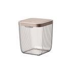 Mini lixeira de mesa elegante com tampa de prensa de plástico 373g