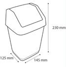 Mini Lixeira para Mesa Escritório Basculada 2L Arqplast