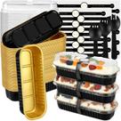 Mini Loaf Pans EGTIChome, folha de alumínio retangular, 200 ml, pacote com 100