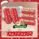 Mini Loaf Pans ylnurac Christmas, pacote com 100 tampas e colheres de 200 ml